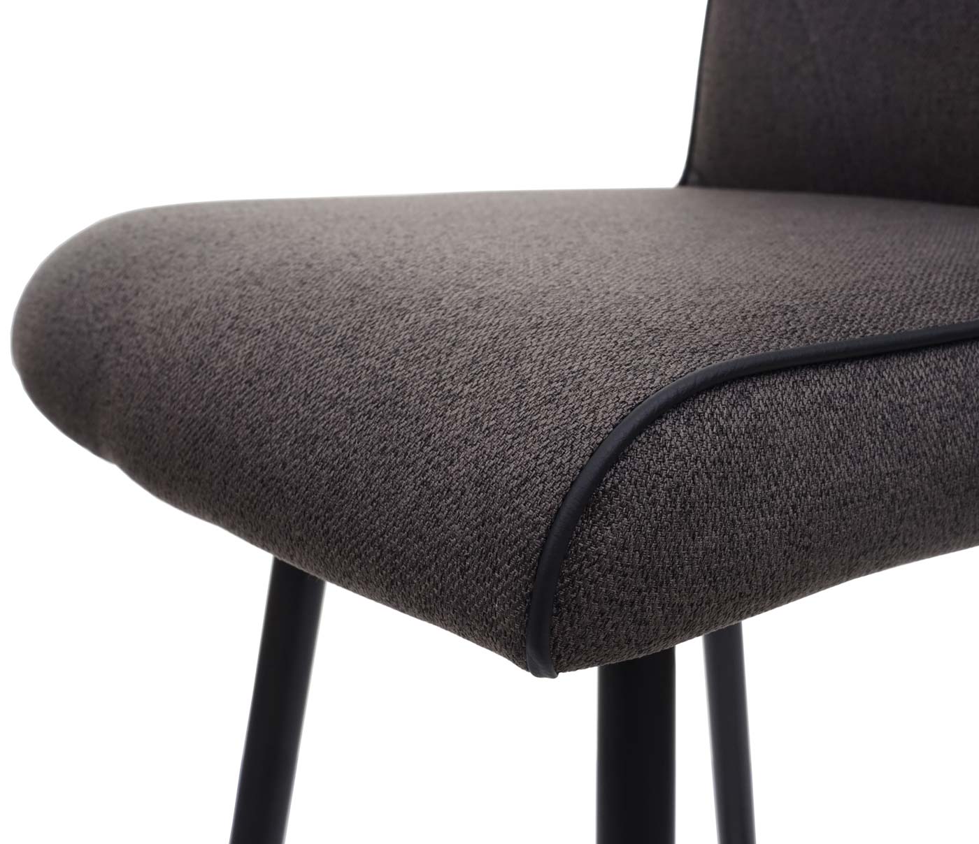 Barhocker MCW-H72, Barstuhl Tresenhocker, drehbar Auto-Position Fußablage Stahl Stoff/Textil ~ grau-braun