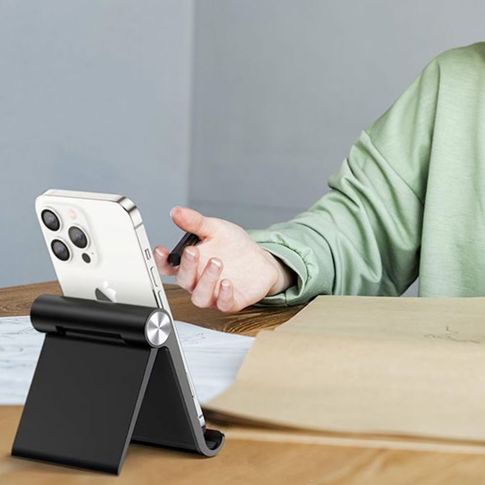 Multi-Angle Phone Stand Universal Smartphone Halterung 15-100° Grad Verstellbarer Tablet Ständer Halter (50747) - Schwarz