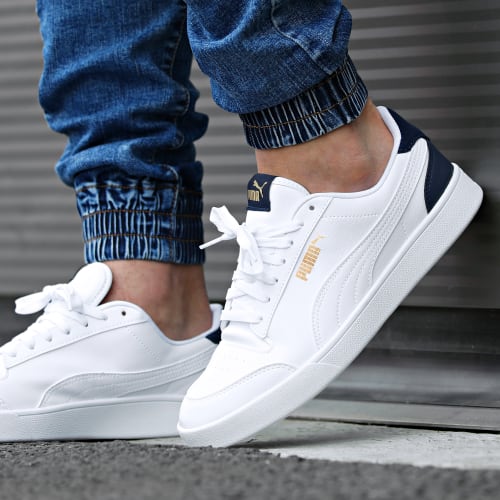 Baskets Puma Shuffle 309668 White Peacoat Gold