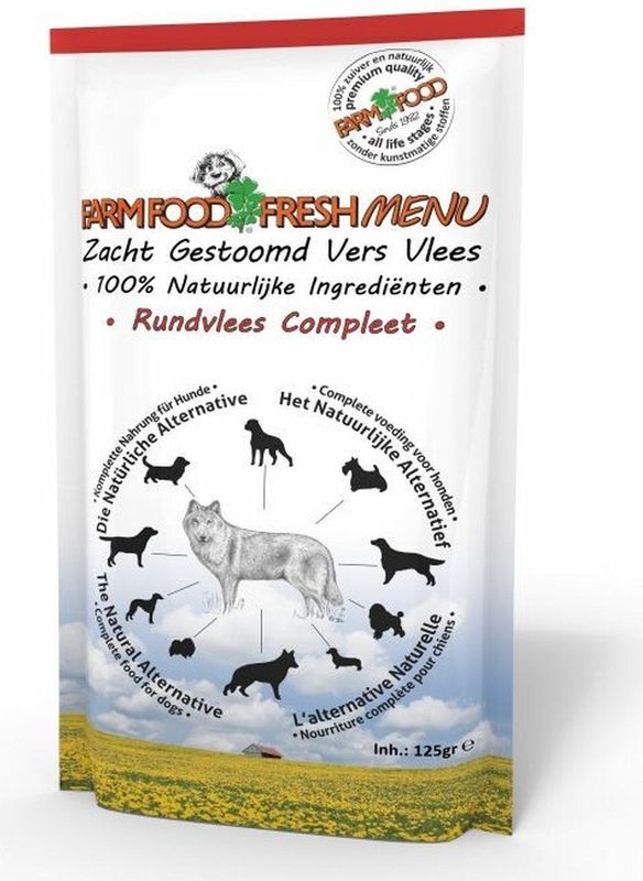 16x Farmfood Fresh Menu Rundvlees 125 Gr