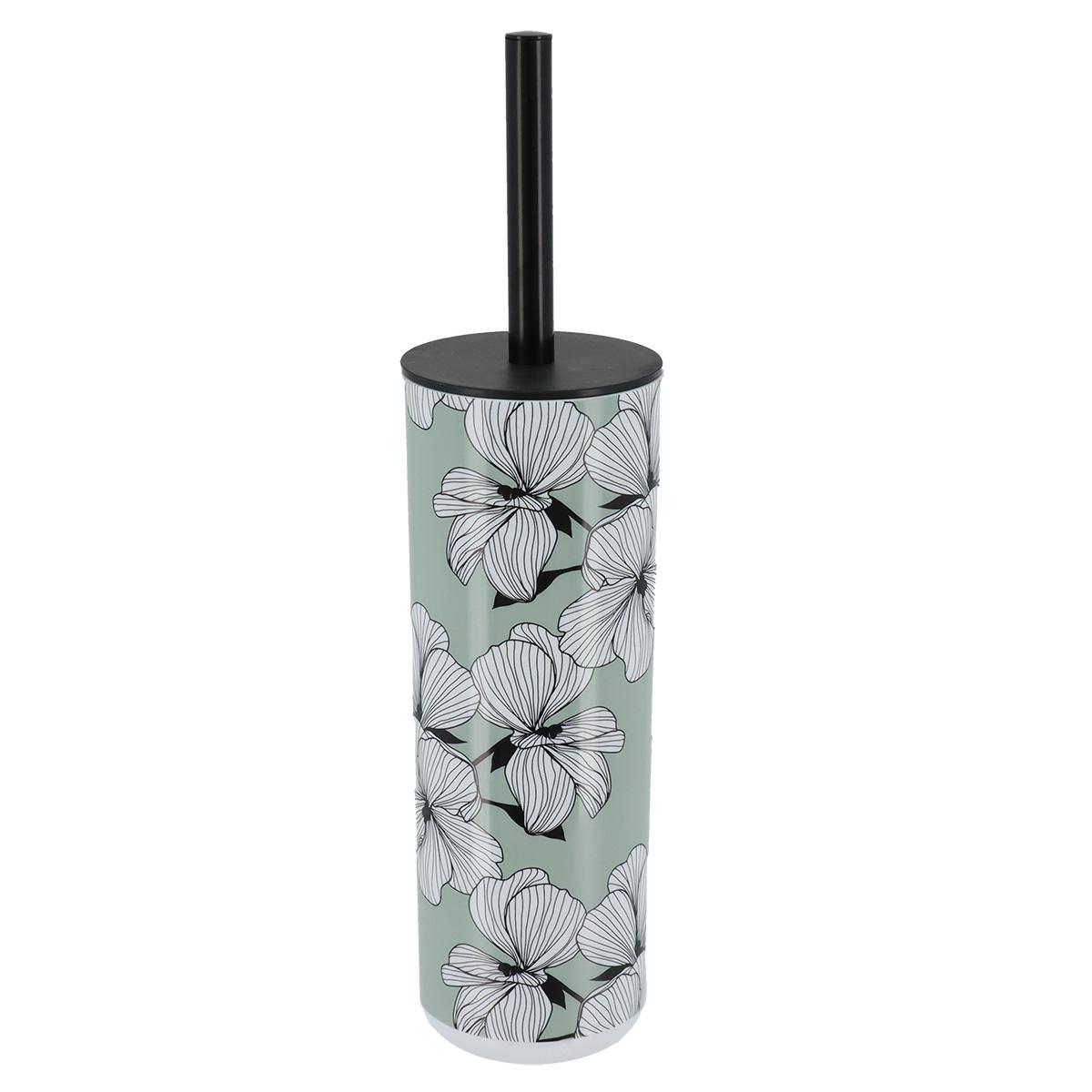 BROSSE WC IMPRIMEE COUVERCLE ECRIN VERT