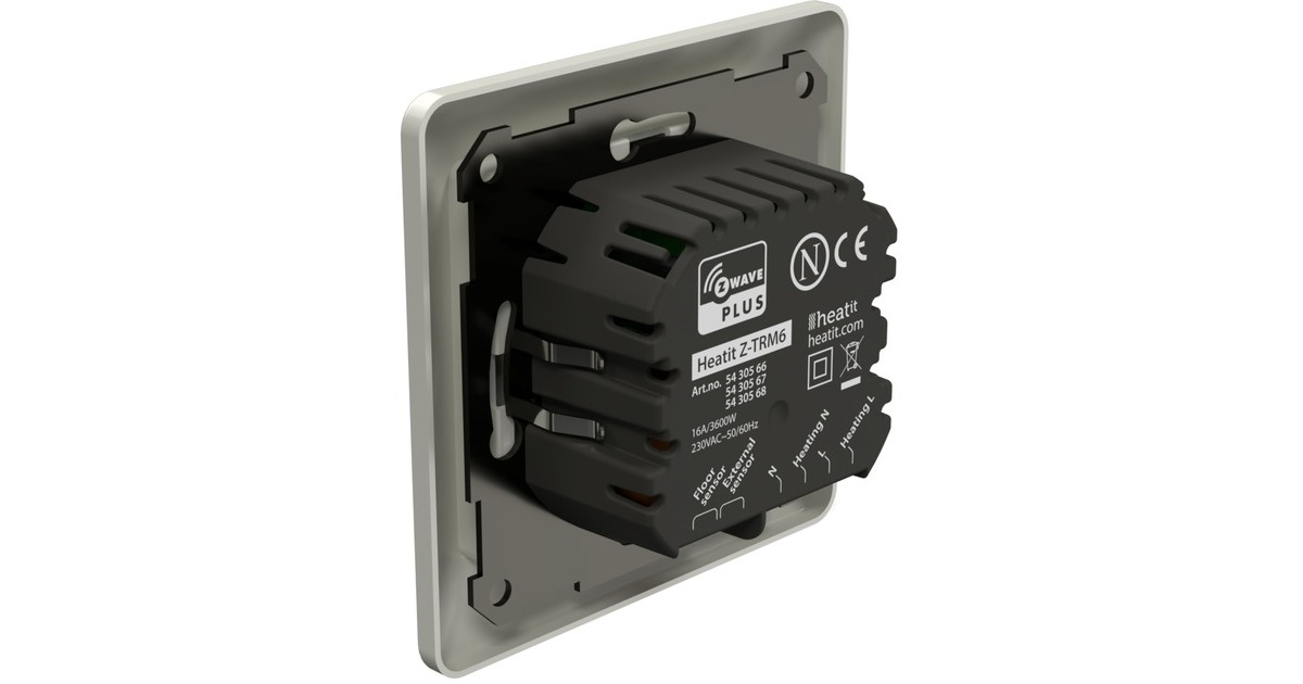 heat itZ-TRM6 White RAL 9010 thermostaat  (Wit, 3600W, 16A, Z-Wave)