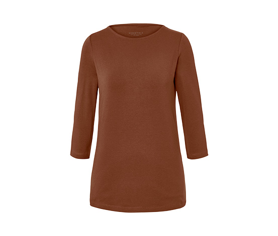 Shirt mit 3/4-Arm, cognac