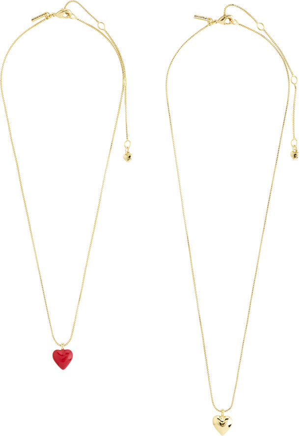 Pilgrim MAEVE necklace, 2 in a set, gold-plated Guld