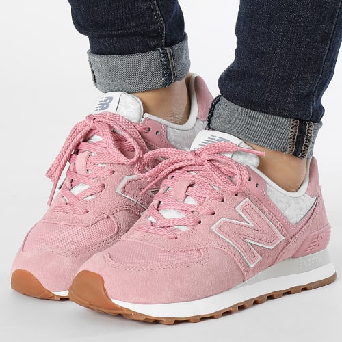 Baskets Femme Classics 574 WL5740WE Pink Flower