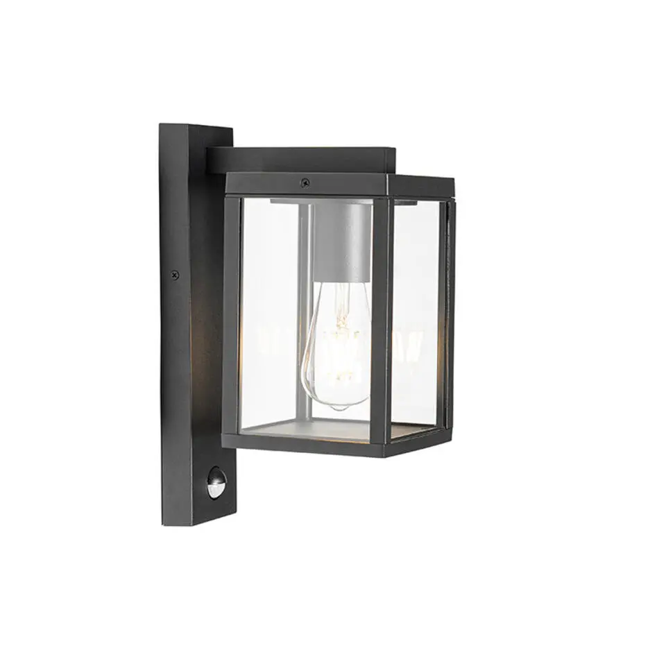Qazqa buitenlampen met sensor charlois zwart e27