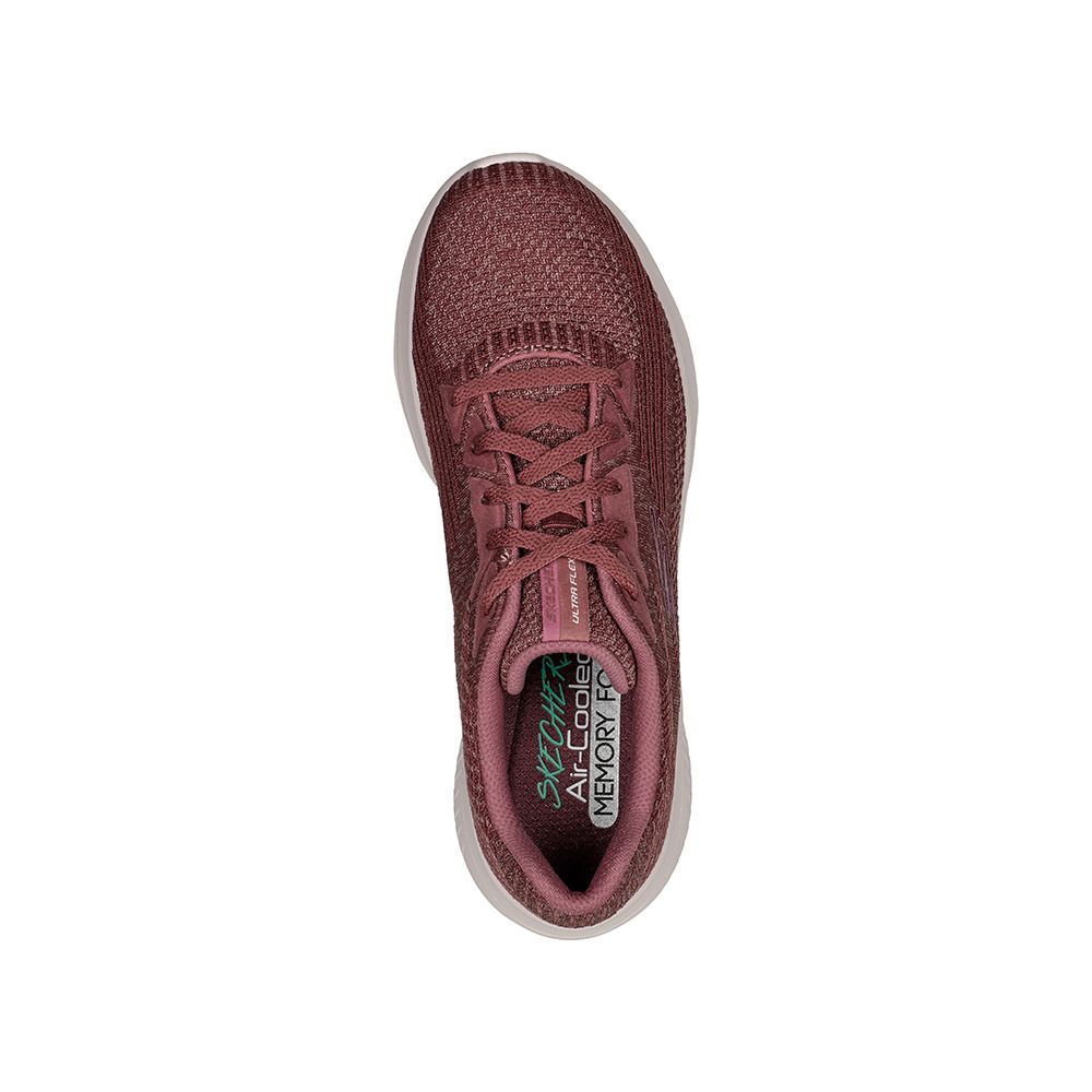 Skechers ULTRA FLEX 3.0 BEST TIME - Chaussures fitness Femme dark mauve