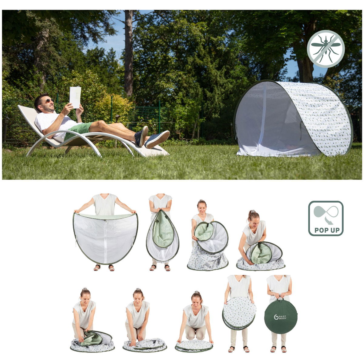 BabymoovBabymoov   Strandmuschel Provence mit UV-Schutz