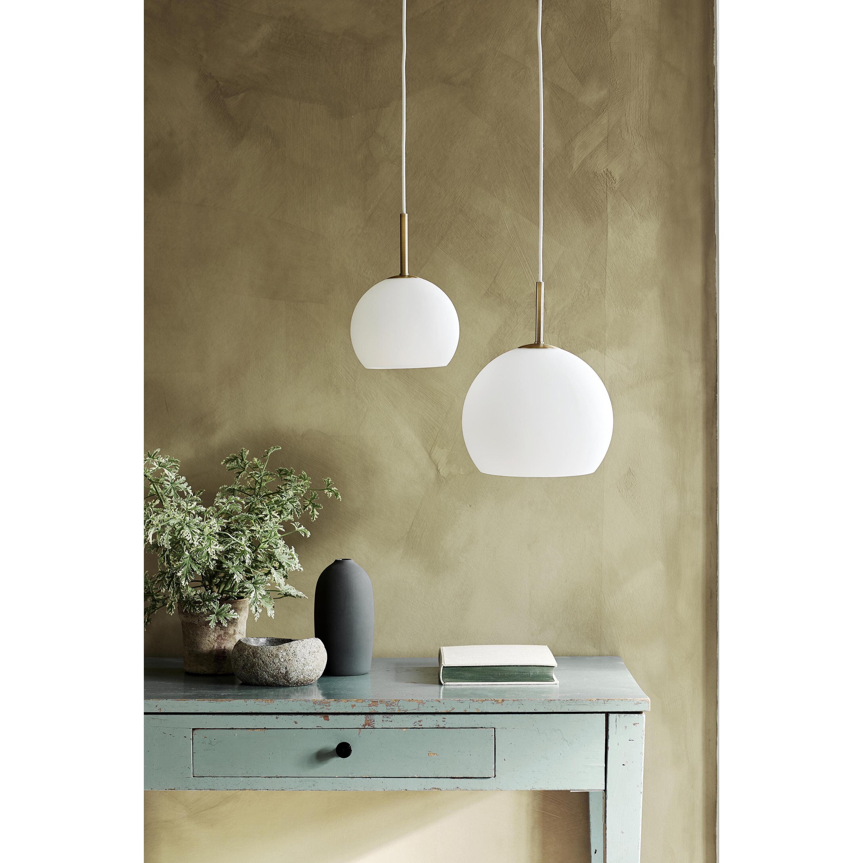 Ball glass hanglamp Ã18 Matt White