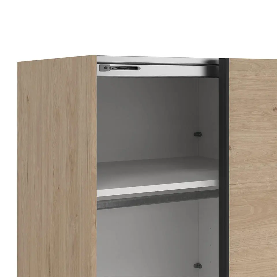 Hioshop Como schuifdeurkast 2 deuren 245x220cm eikdecor