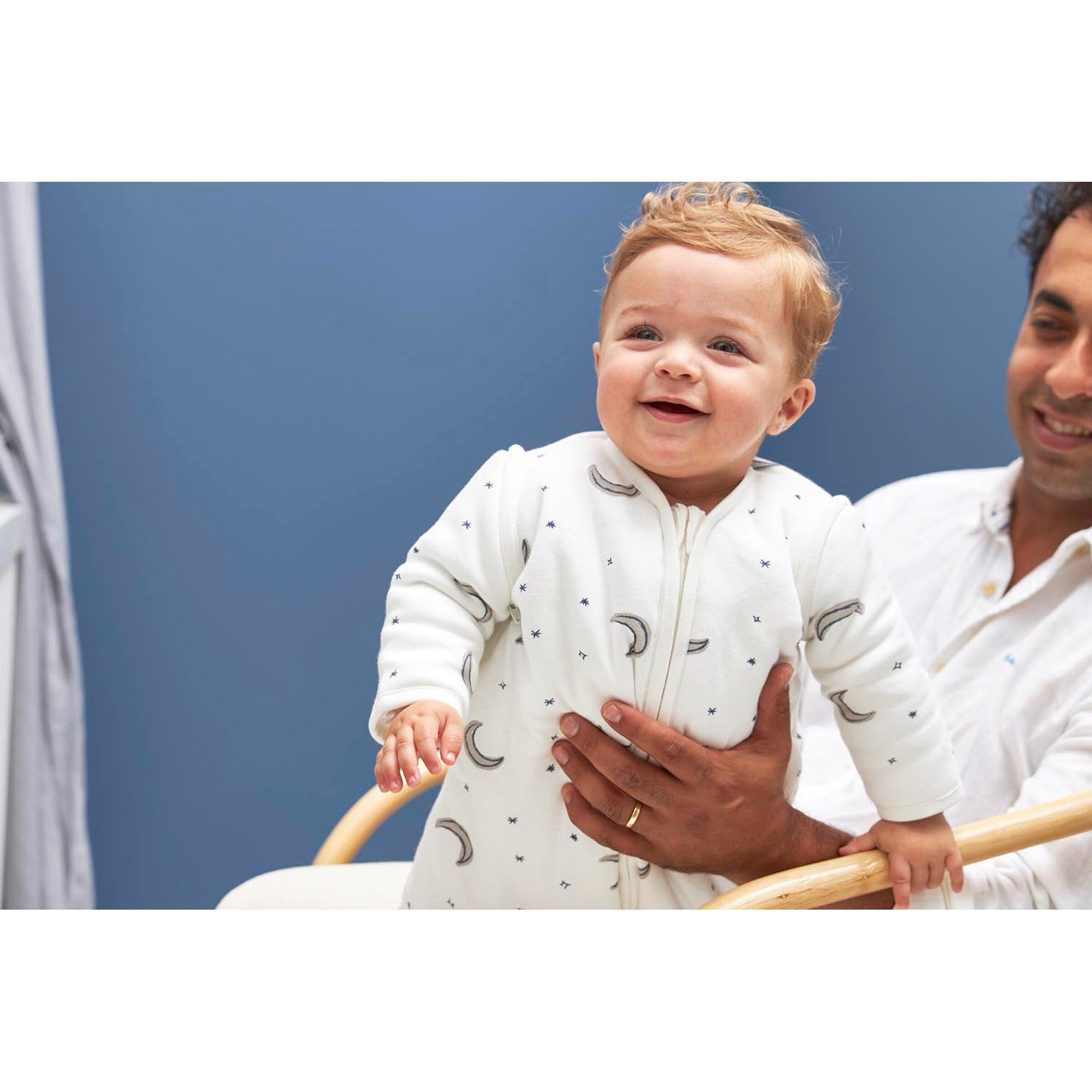 Meyco Baby Ganzjahres-Schlafsack mit abnehmbaren Ärmeln 2.5 TOG Moon Indigo
