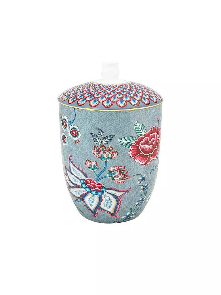 PIP STUDIO Dose mit Deckel 1,5l FLOWER FESTIVAL Light Blue hellblau