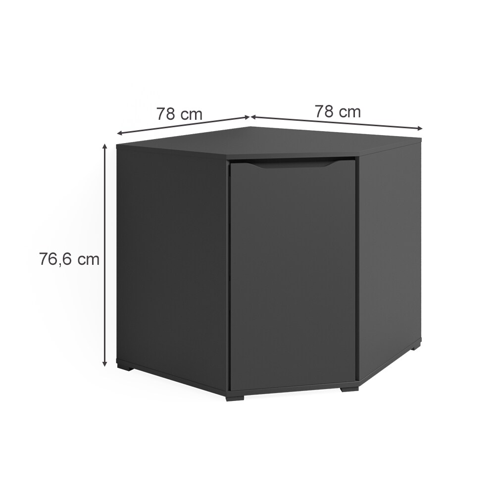 Vicco Eckkommode Sideboard Mehrzweckschrank Ruben Anthrazit Kleiderschrank Tür