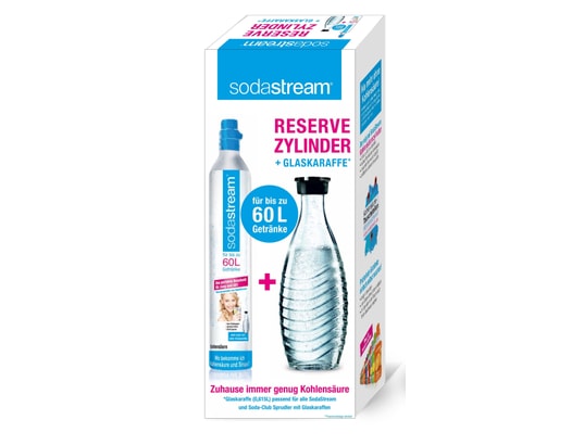 SODASTREAM - Pack cylindre de recharge co2 60l + 1 bouteille en verre 0....