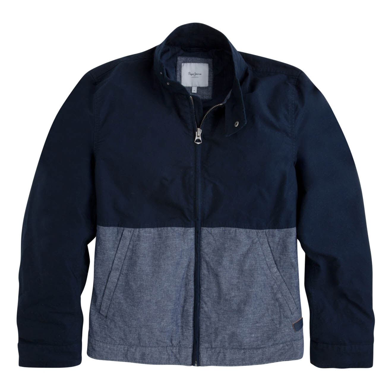 Pepe Jeans Blouson bimatière denim Tilos bleu marine