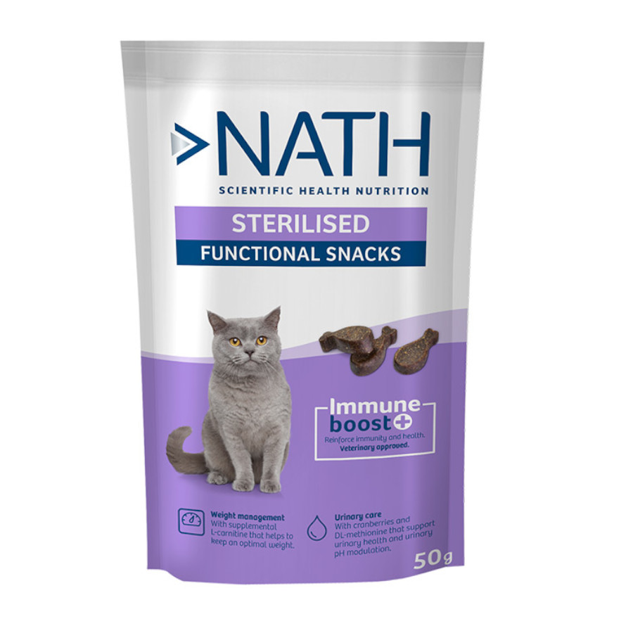 Petiscos esterilizados Nath para gatos