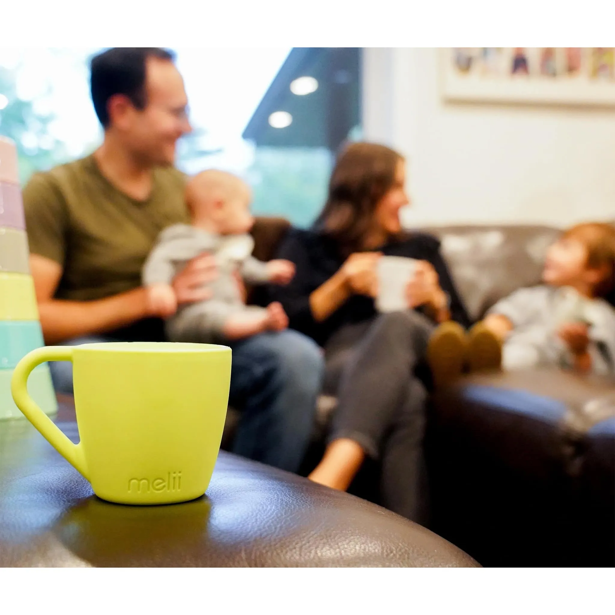 Melii Tasse (2) Ours en Silicone 200ml - Bleu  Lime