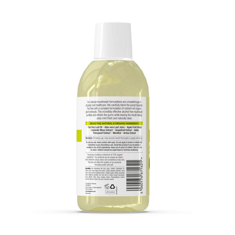 Dr. Organic Tea Tree Mondspoelwater500 ml