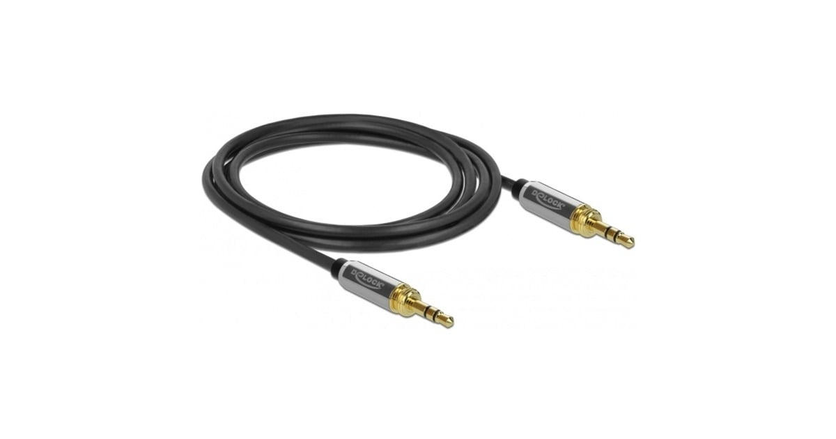 DeLOCKStereokabel 3,5 mm 3 Pin-stekker > 3,5 mm 3 Pin-stekker  (Zwart, 2 meter)
