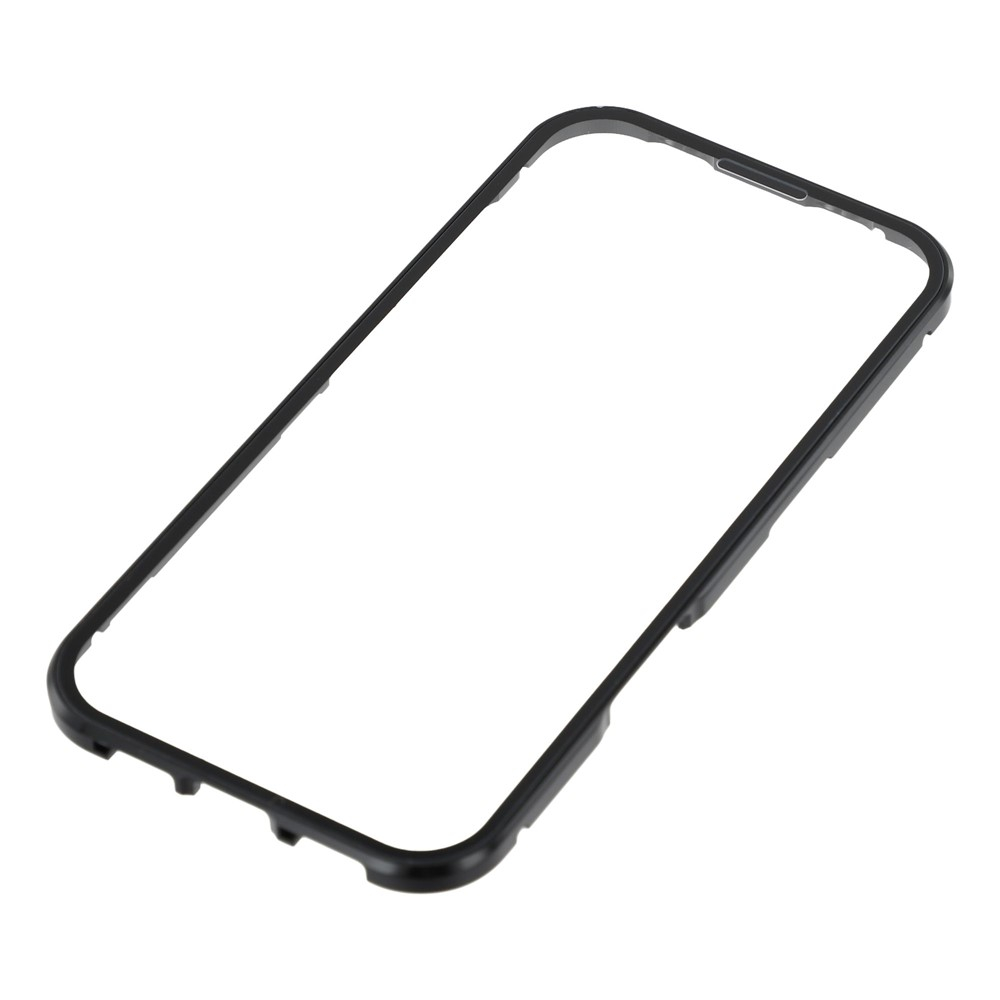 iPhone 17 Pro Max Magnetische Alu Schutzhülle mit Panzer Glas Backcover   Displayschutz (Magnet-Technologie) - Schwarz