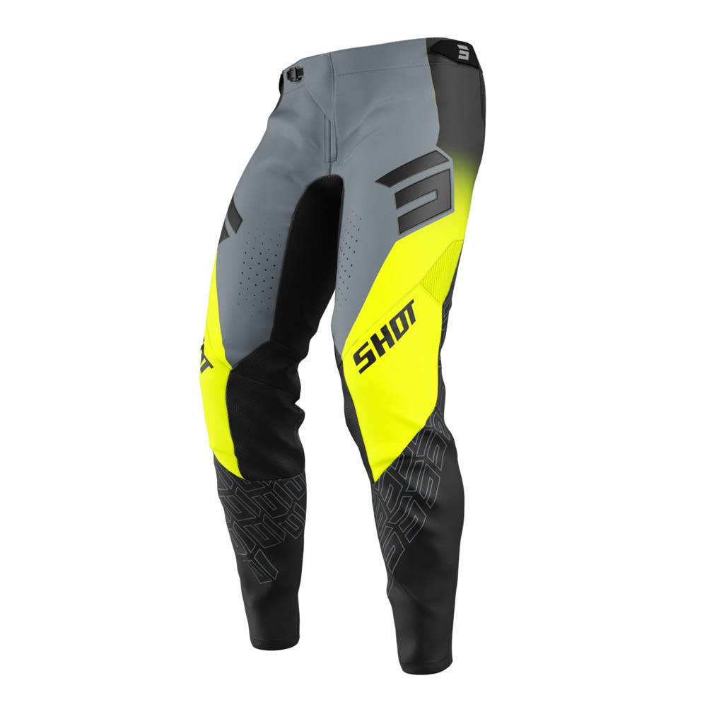 Shot - Pantalon Aerolite Ultra Noir / Gris / Jaune fluo