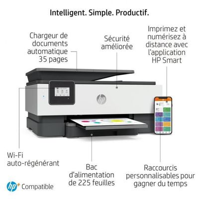 HP Officejet 8014E All-in-One -imprimante multifonction jet d'encre couleur A4 - Wifi