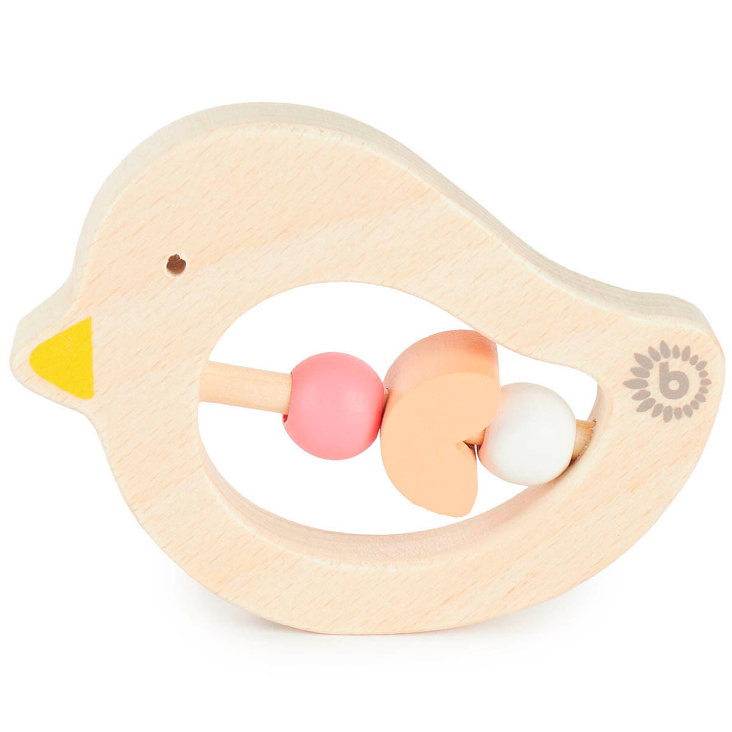 Bieco Beißring Holz Vogel - ab Geburt Orange