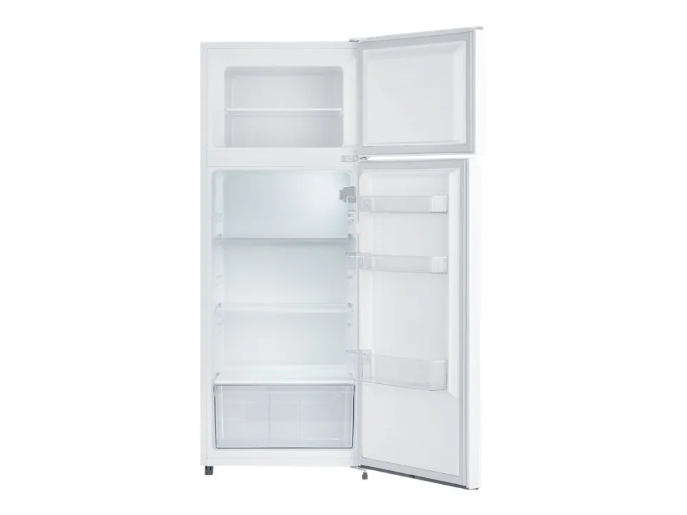 SEVERIN DT 8760 - Køleskab/fryser - top-fryser - bredde: 54.2 cm - dybde: 55 cm - højde: 143.4 cm - 206 liter - Klasse E - hvid
