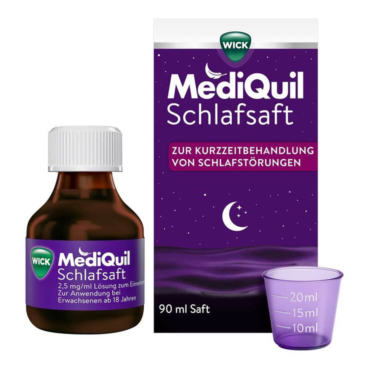 WICK MediQuil Schlafsaft 2,5 mg/ml Lösung zum Einnehmen, 90 ml