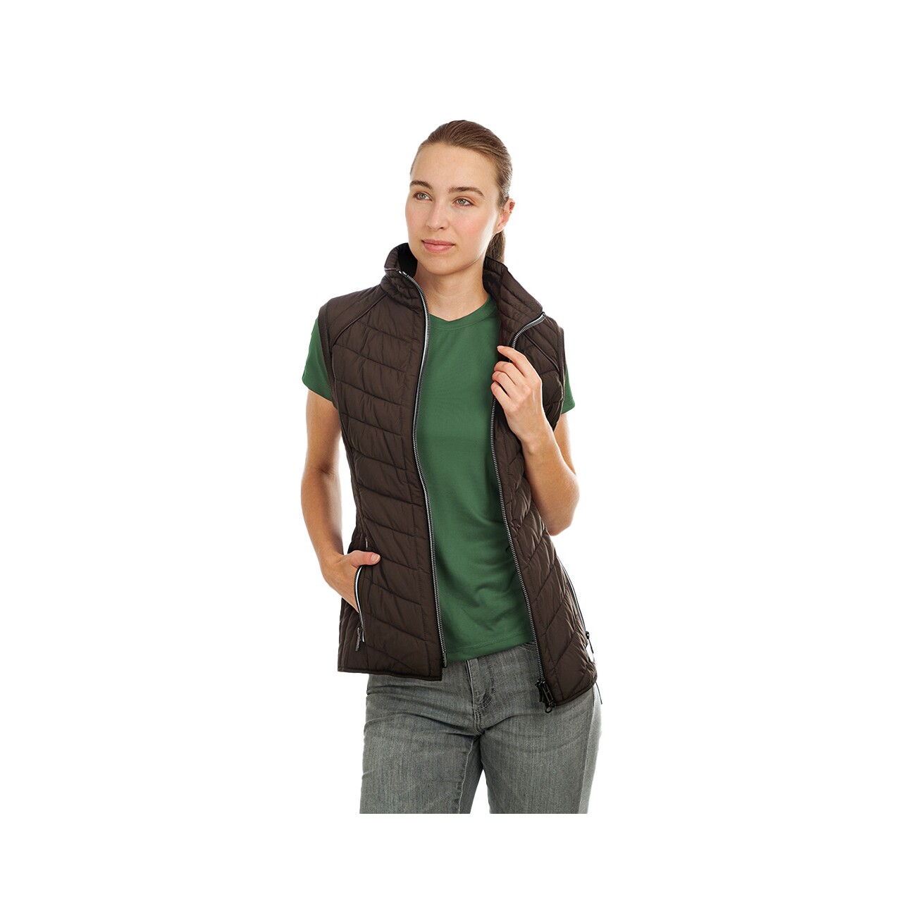 Knuffelwuff Damen Weste Riverside braun 42 - EU