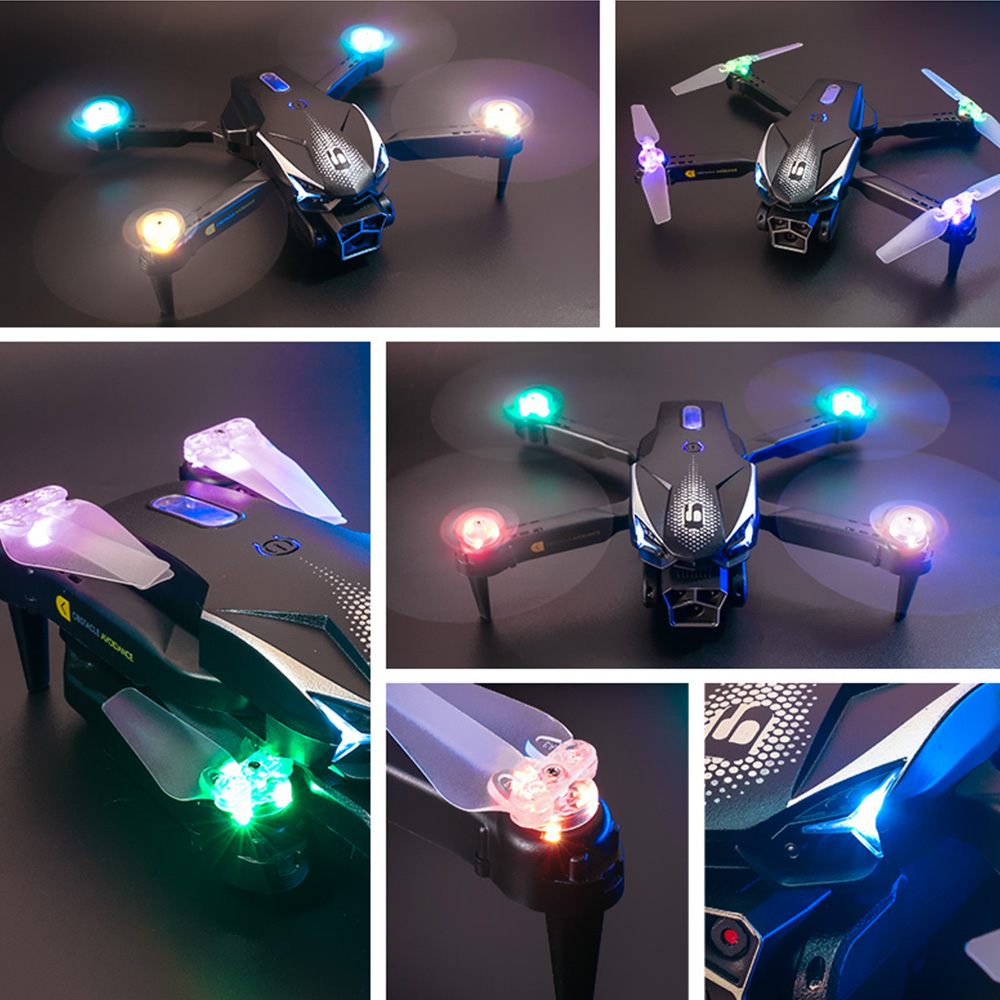 WiFi Faltbare Beleuchtete RC Quadrocopter GPS LED Drohne Dual 480P HD Kamera inkl. 2 Akkus   Fernbedienung