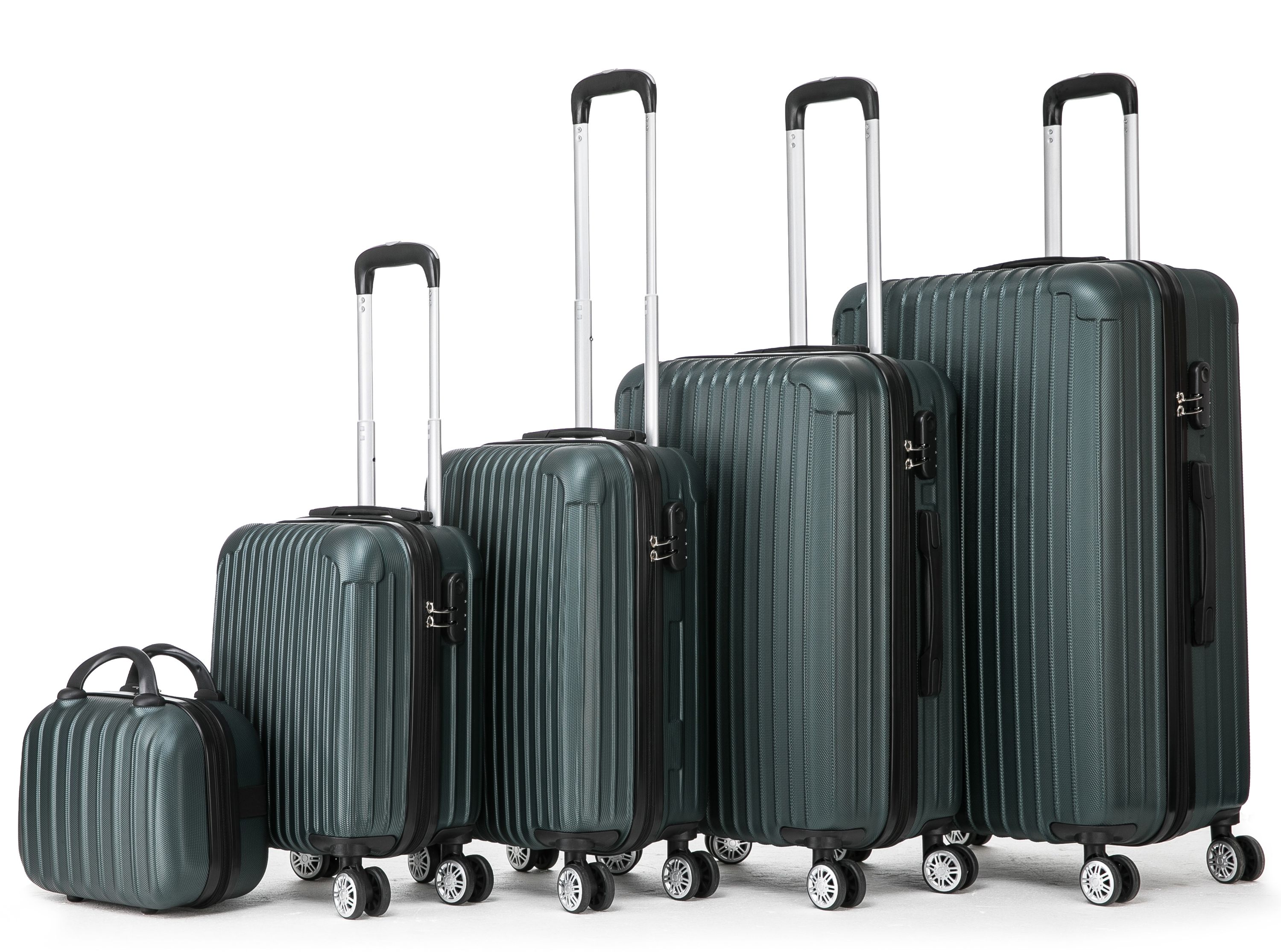 Reisekoffer Hartschalenkoffer LINN 5er Set smaragd