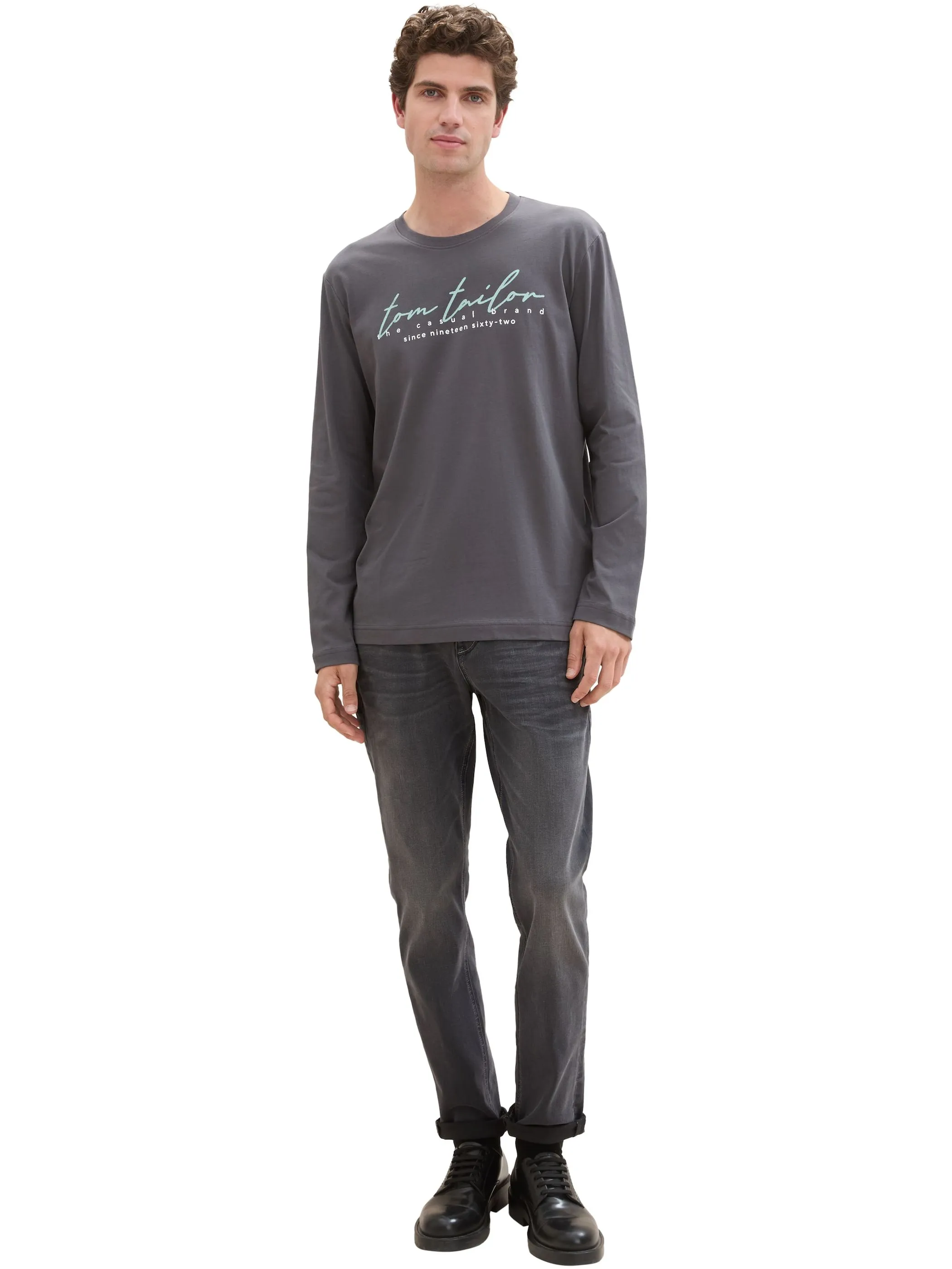 Tom Tailor Herren Langarm-Shirt