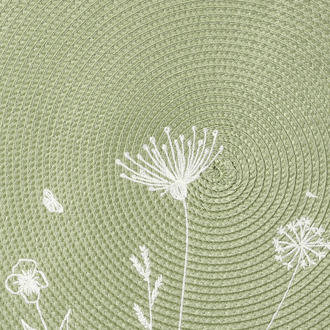 My Home Platzset mit Blumen-Stickerei oliv