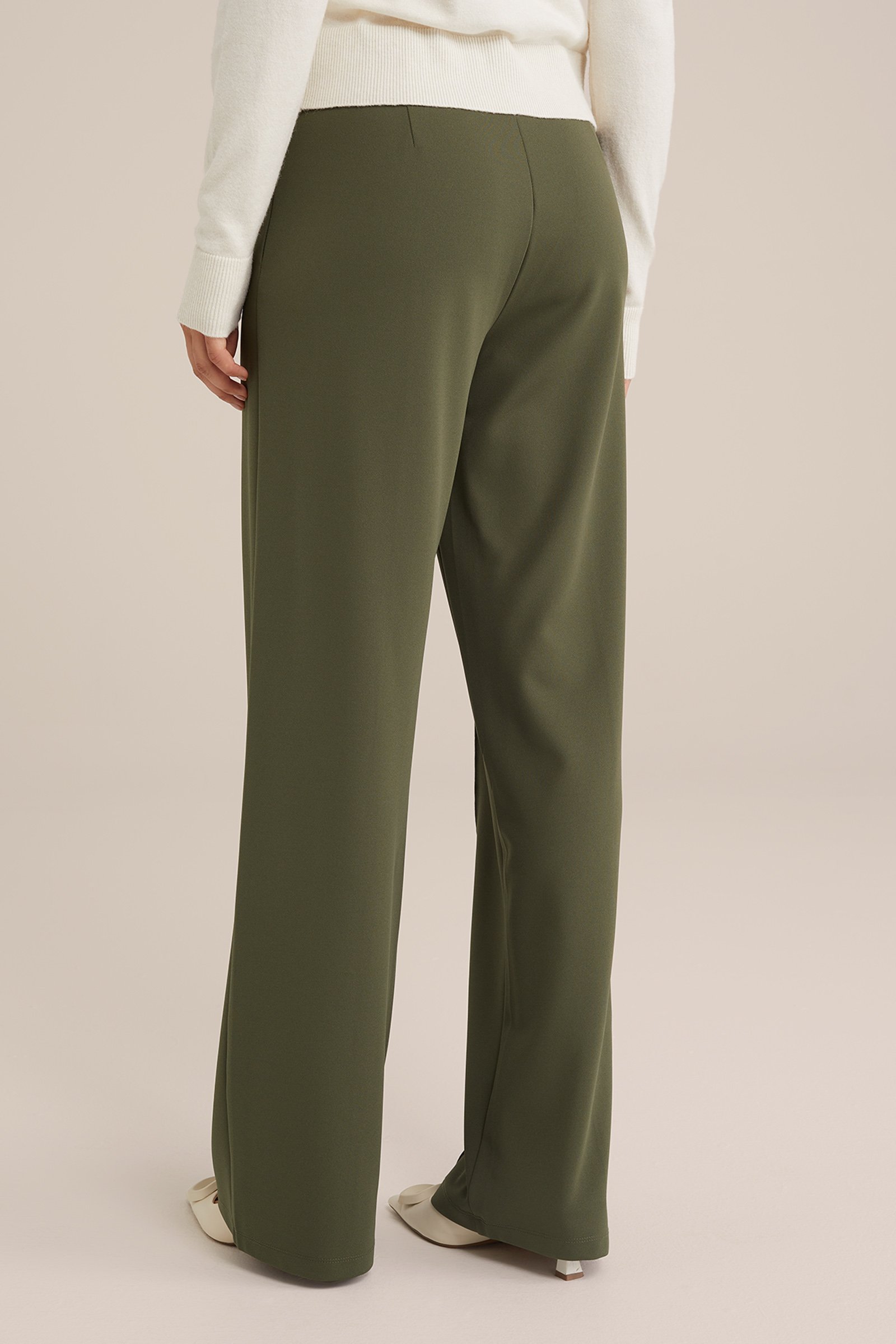 pantalon met stretch WE Fashion Legergroen