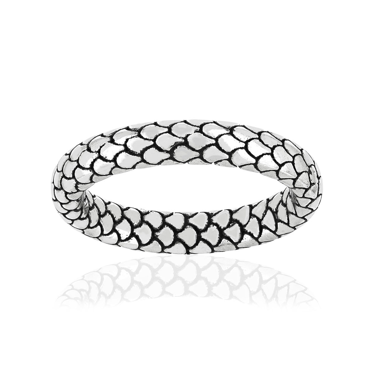 Bague argent 925 écailles