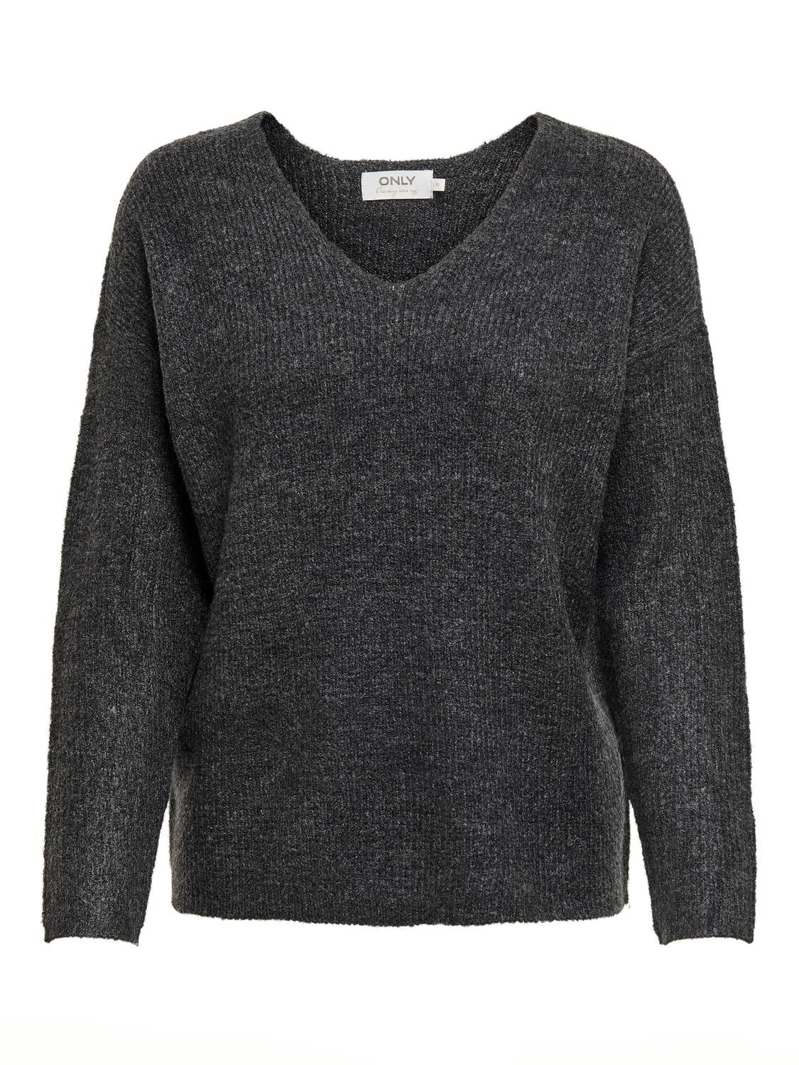 ONLCAMILLA Strickpullover Dark Grey Melange