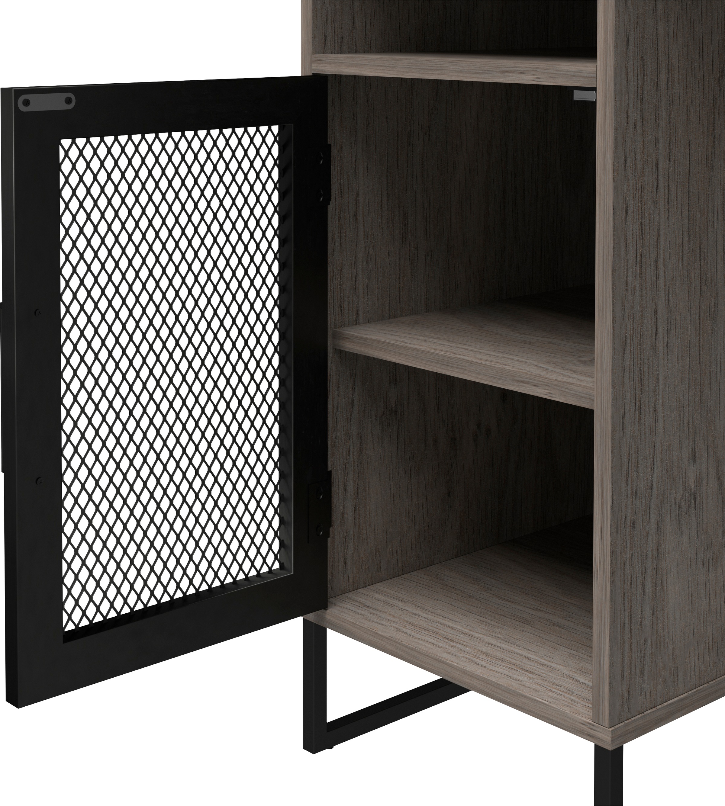 Dorel Home Schreibtisch »Purdue« 1 Stk. tlg. Tür mit Magnetverschluss, Gestell aus Metall, Höhe 76,5 cm