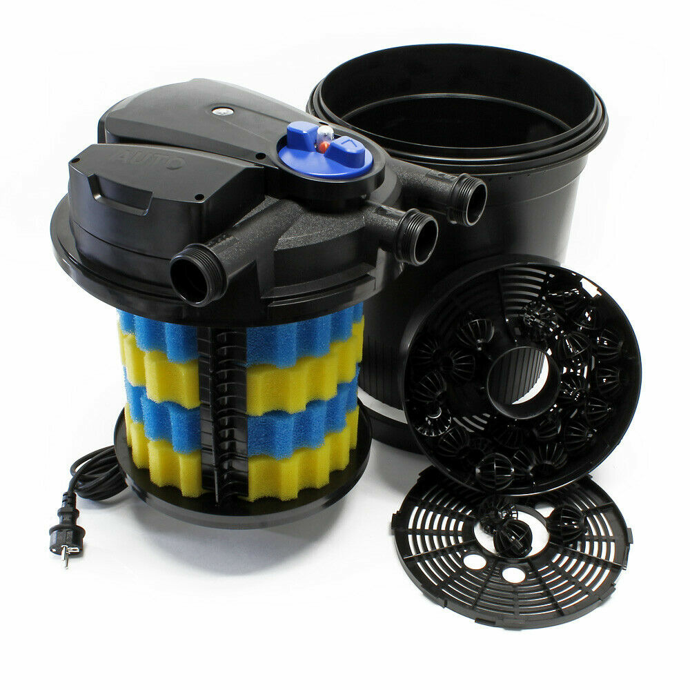 Kit de filtration set 12000 litres 11 watts uvc pompe 10000 l/h tuyau 10 m