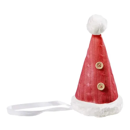 hobbyfun Nikolaus-Mütze ca, 19 cm, rot Strickoptik