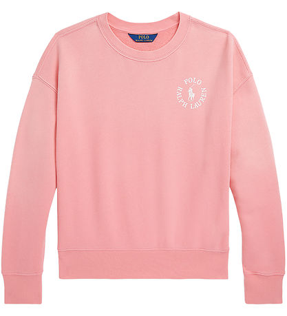 Polo Ralph Lauren Sweatshirt - Band Pink m. Weiß