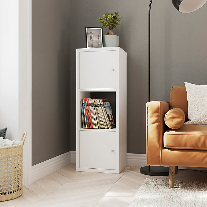 Étagère modulable 3 cubes GoodHome Mixxit blanc