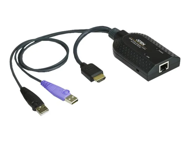 ATEN KA7168 HDMI USB Virtual Media KVM Adapter Cable with Smart Card Reader (CPU Module) - KVM / audio / USB forlænger - for ATEN CN9850; KVM over IP KN1132VB