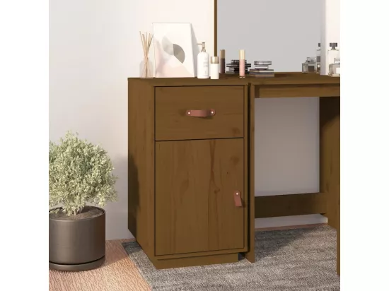 Armoire de bureau Marron miel 40x50x75 cm Bois massif de pin