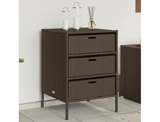 VIDAXL - Armoire de jardin Armoire de rangement de jardin marron 55x59x80cm résine tres...