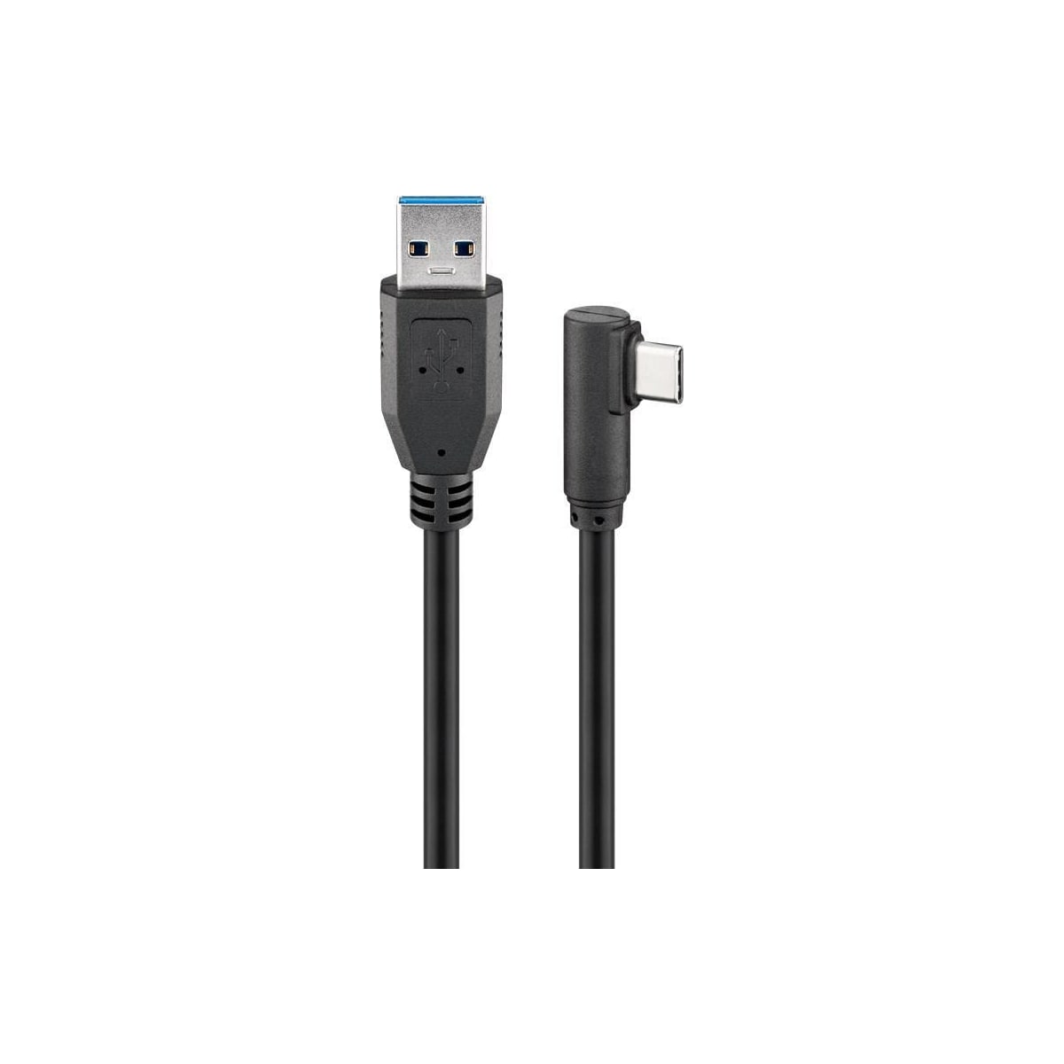 Goobay USB-Câ„¢ til USB A 3.0-kabel, 90°, svart
