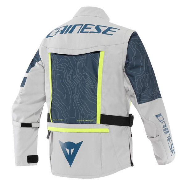 Dainese - Blouson Sterrato Tex Gris Clair / Bleu / Jaune fluo