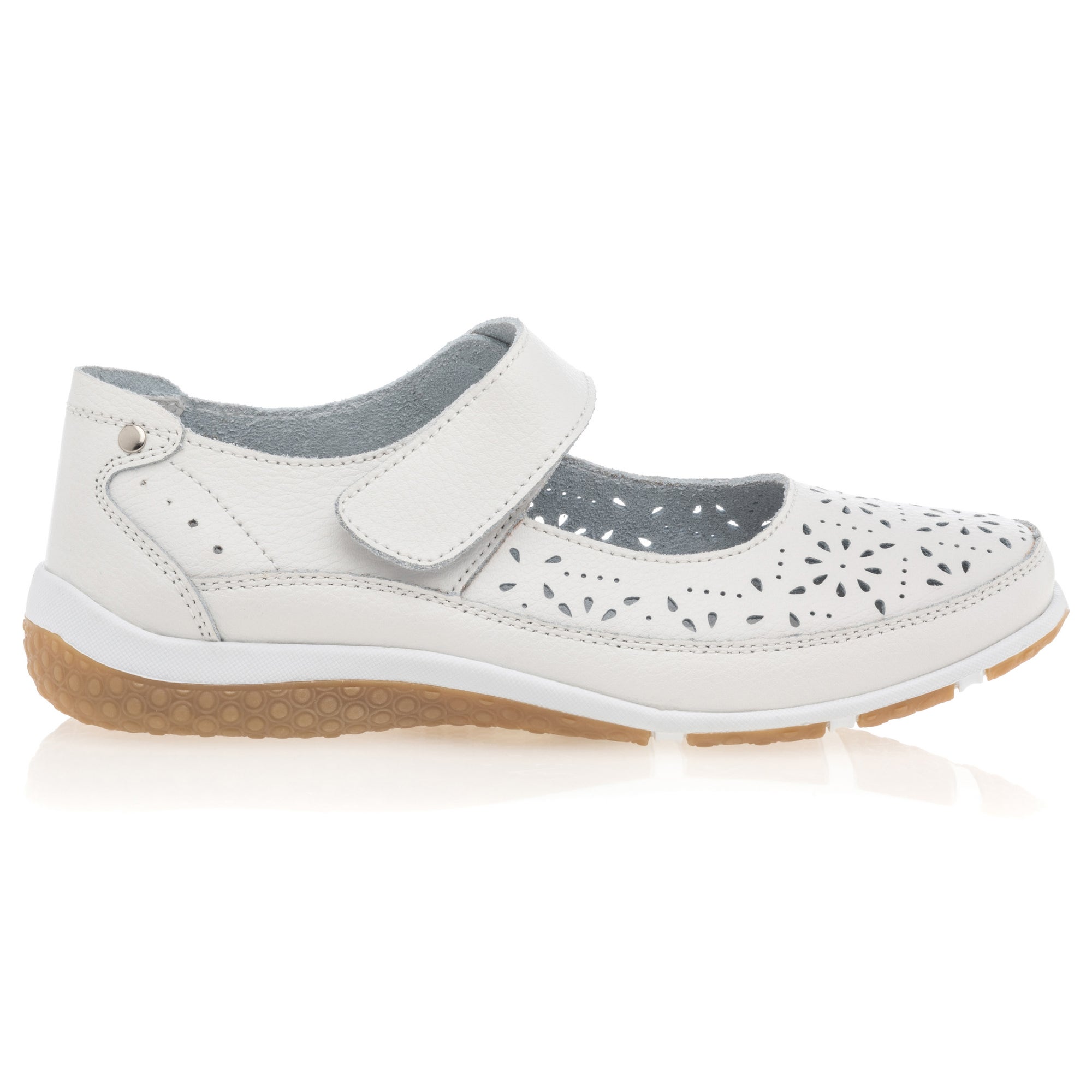 Escarpins pieds sensibles Femme en cuir blanc