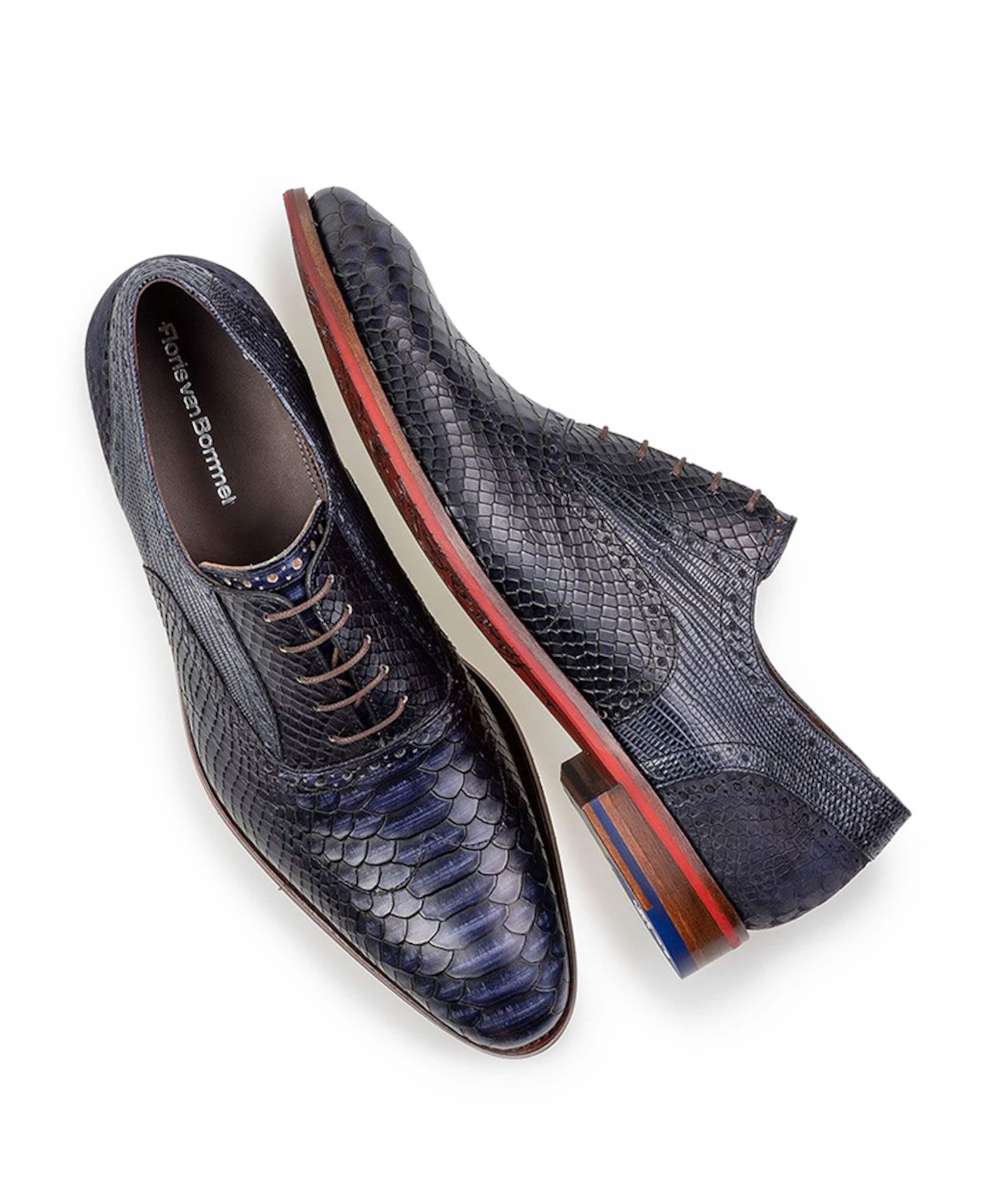 Floris van Bommel heren veterschoenen blauw
