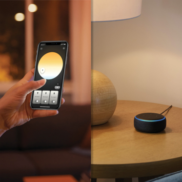 Philips Hue badkamerplafondlamp Devere wit - warm tot koelwit licht 19W - Ø 38 cm - met 1 dimmer switch